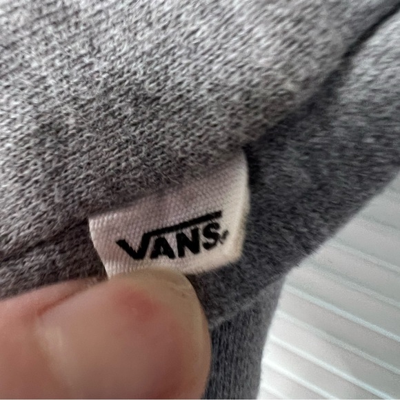 VANS Women’s Girls Heather Gray Cropped Hoodie Sweatshirt with Blue Logo Size XL - Picture 6 of 8